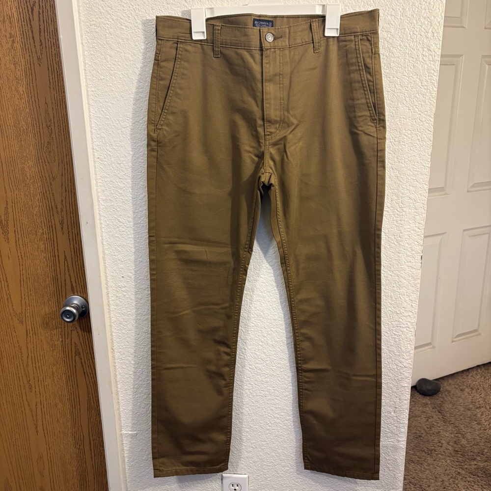 Levi's Two Horse Brand Brown‎ Chino Pants Men's W34 L32 Straight Fit
